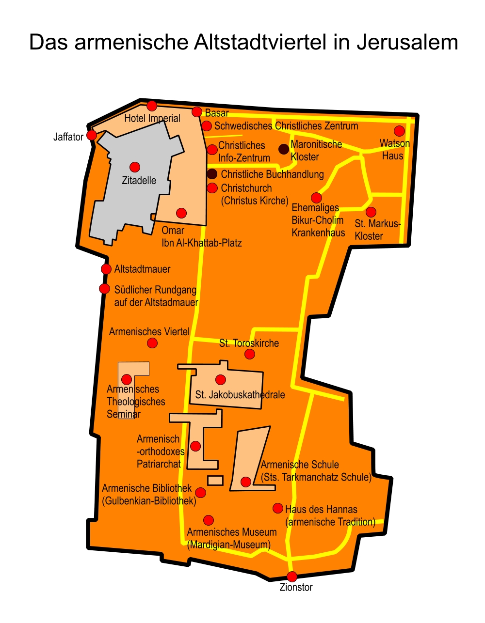 Jerusalem Stadtplan - KibrisPDR