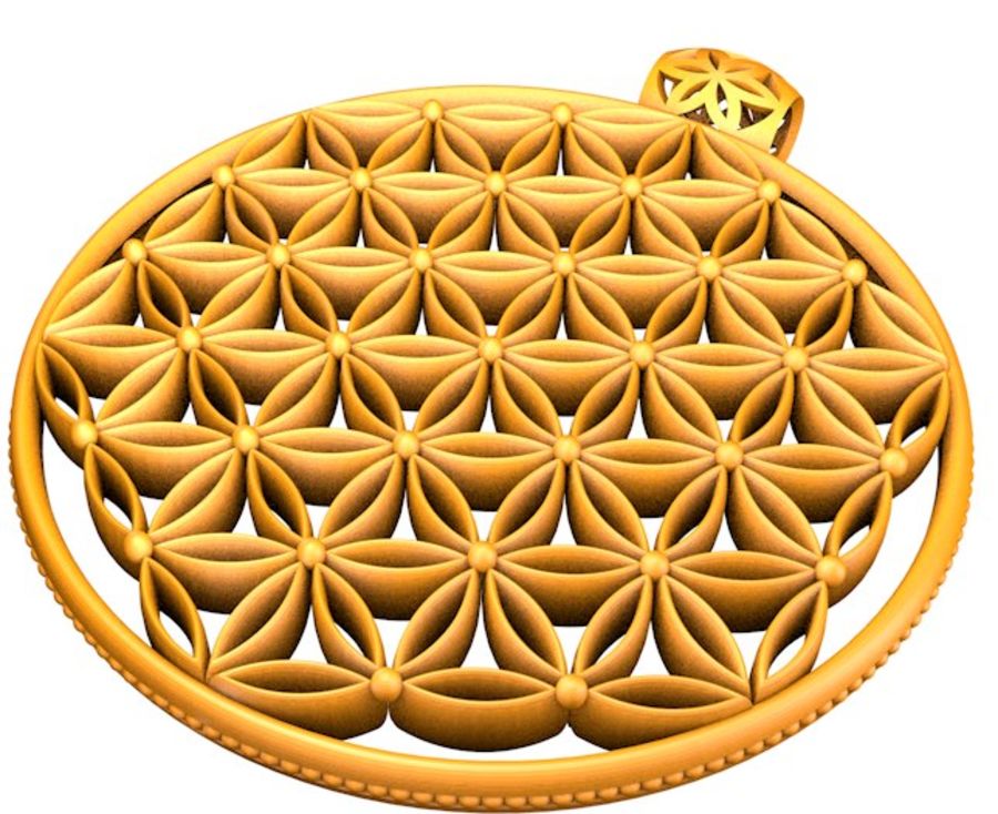 Detail Blume Des Lebens 3d Model Nomer 2
