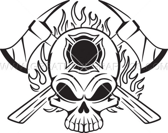 Detail Firefighter Skull Nomer 8