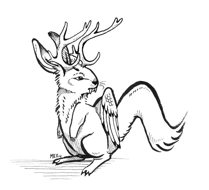 Wolpertinger Drawing - KibrisPDR