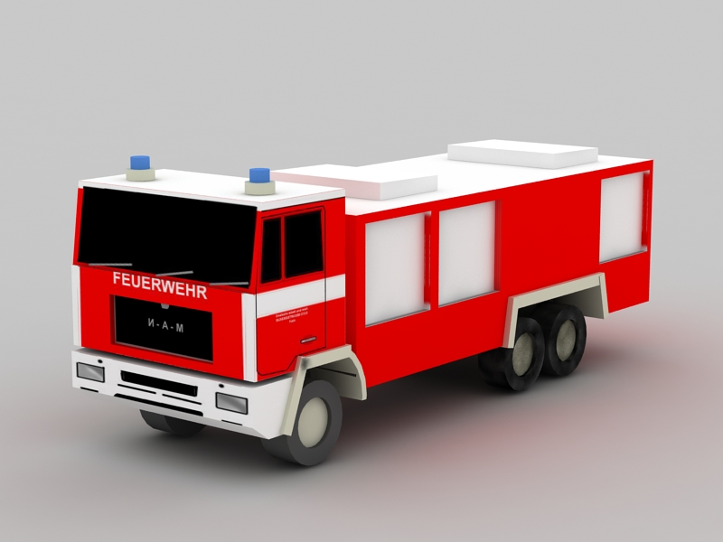 Detail 3d Feuerwehrauto Nomer 5