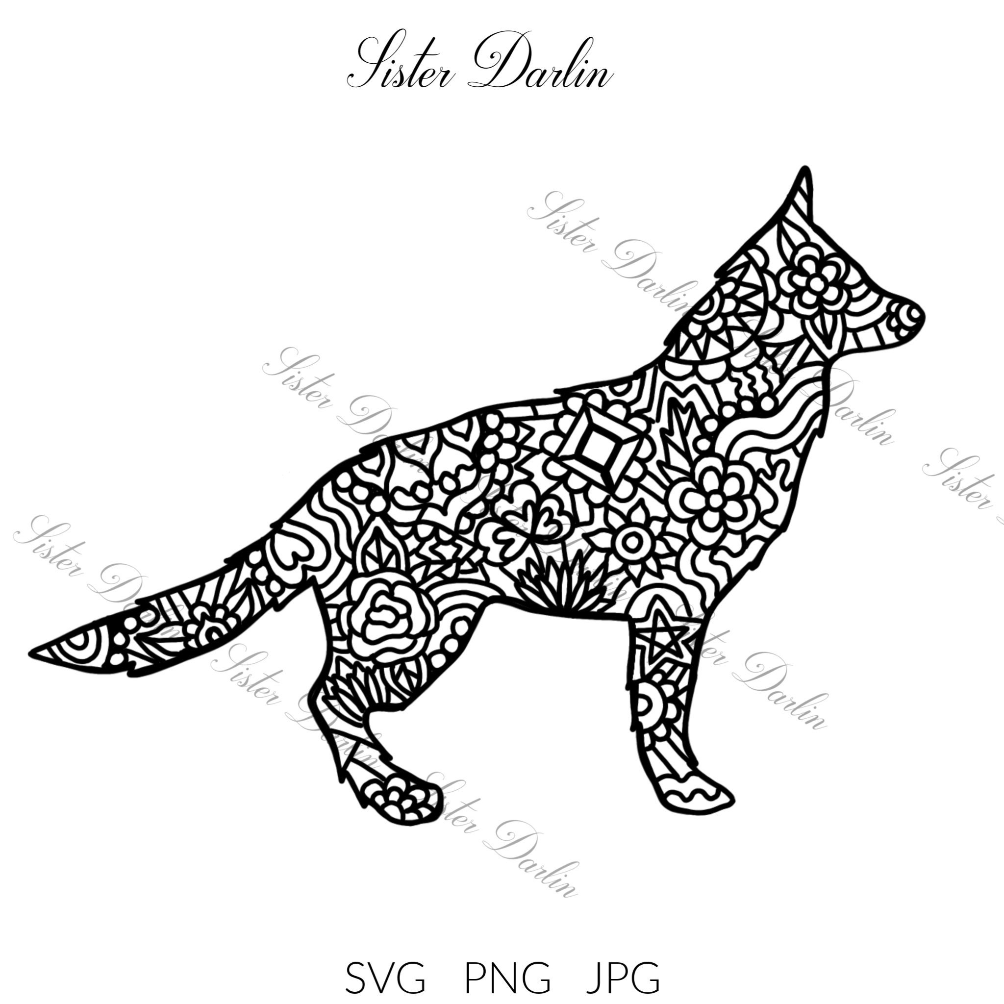 Mandala Tiere Wolf - KibrisPDR