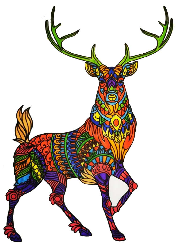 Detail Mandala Tiere Wolf Nomer 11
