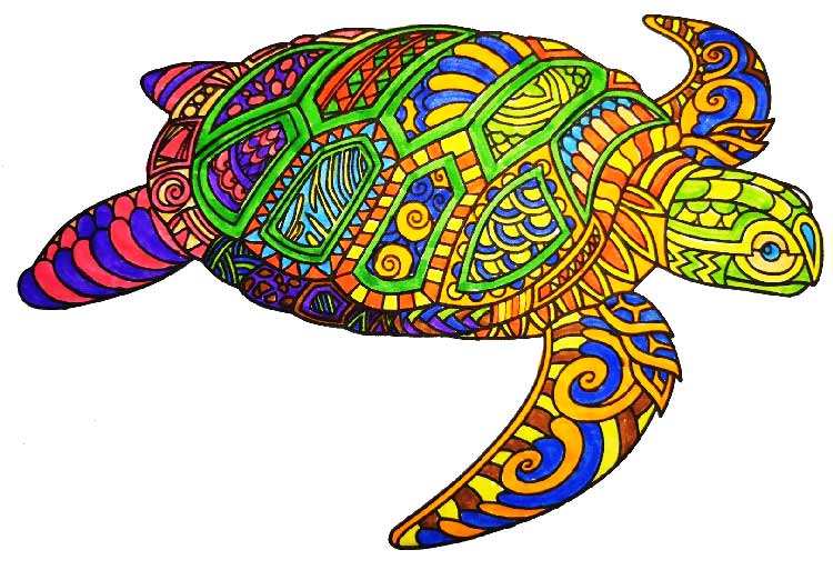 Detail Mandala Tiere Wolf Nomer 13