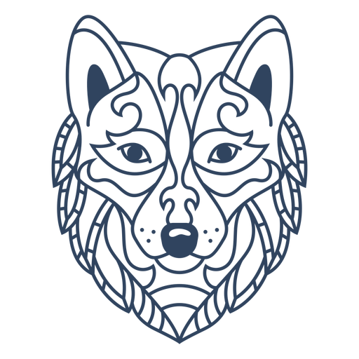 Detail Mandala Tiere Wolf Nomer 4