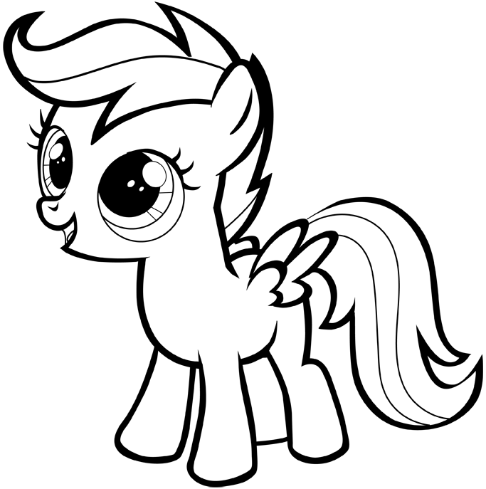 Detail Pony Drawing Nomer 2