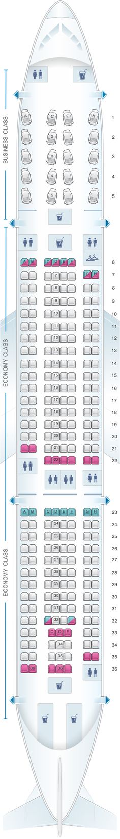 Detail A332 Sitzplan Qatar Nomer 14