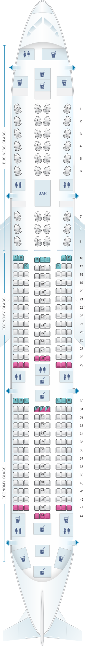 A332 Sitzplan Qatar - KibrisPDR