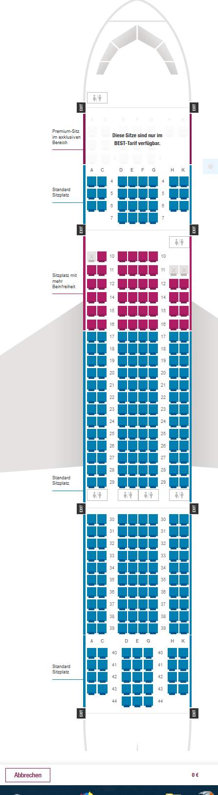 Detail A332 Sitzplan Qatar Nomer 3