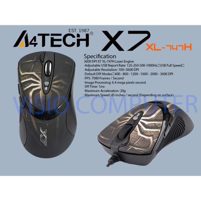 Detail A4tech X7 Xl 747h Nomer 11