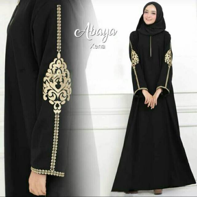 Detail Abaya Turki Hitam Nomer 9