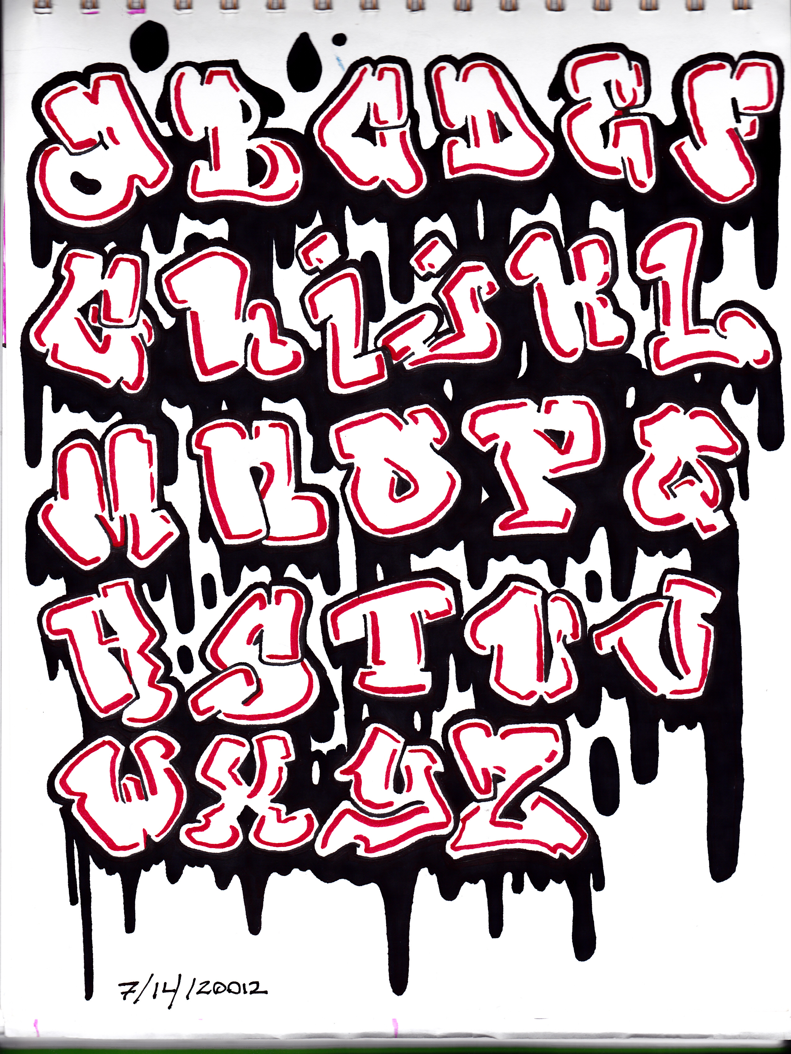 Detail Abjad Grafity Creator Nomer 14