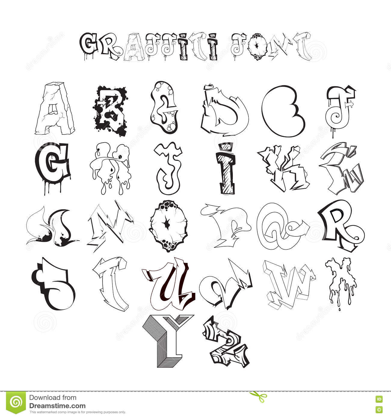 Detail Abjad Grafity Creator Nomer 21