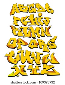 Detail Abjad Huruf Grafiti Nomer 9