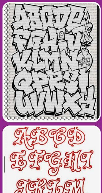 Detail Abjad Huruf Grafiti Nomer 12
