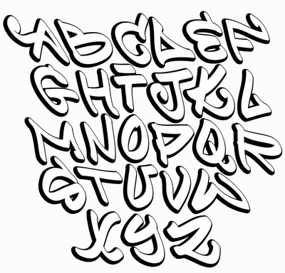 Detail Abjad Huruf Grafiti Nomer 33