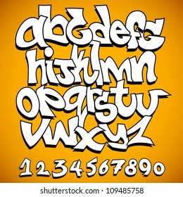 Detail Abjad Huruf Grafiti Nomer 48