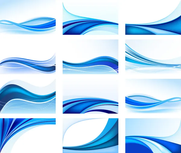 Detail Abstract Blue Vector Nomer 25