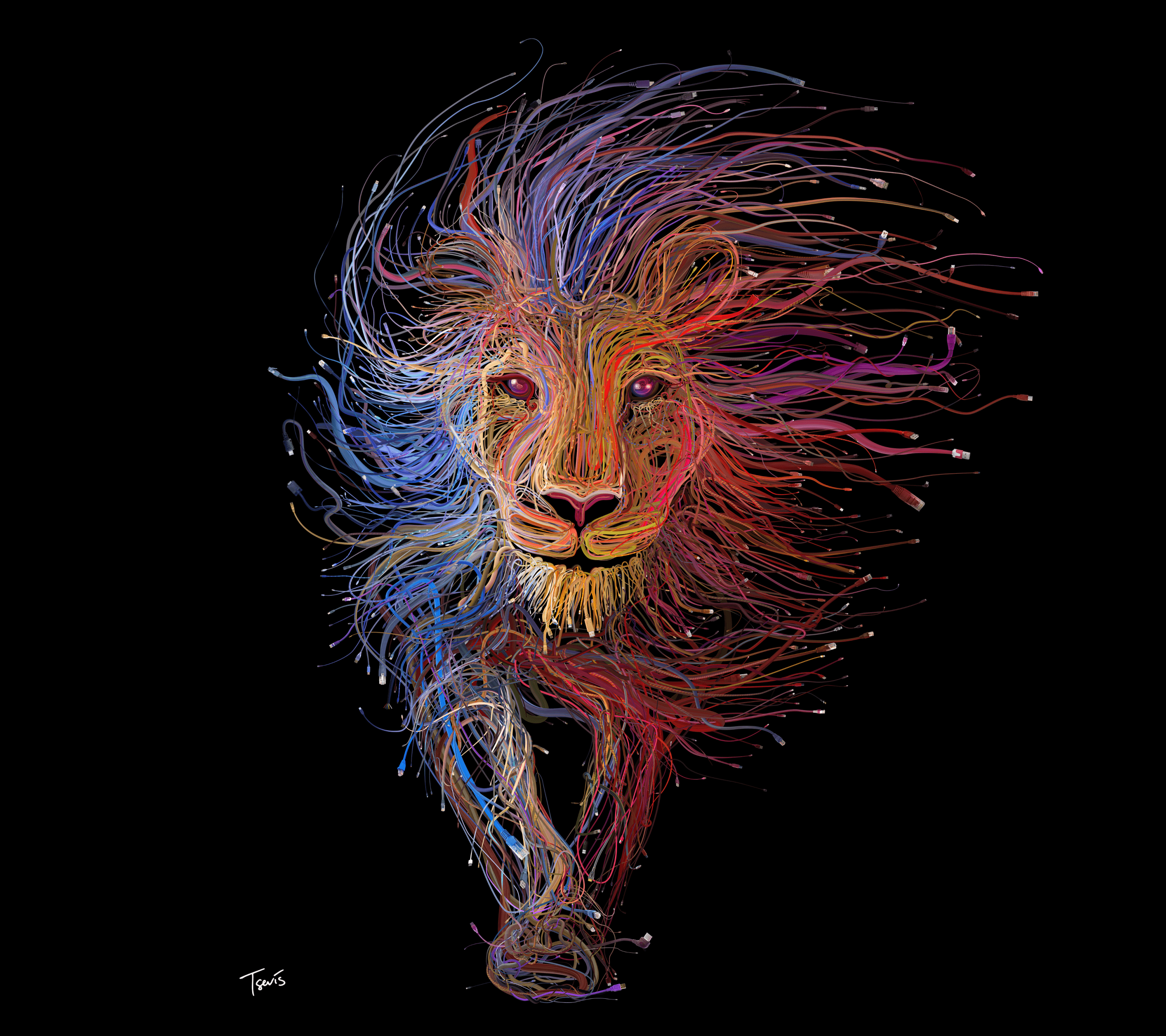 Detail Abstract Lion Wallpaper For Android Nomer 2