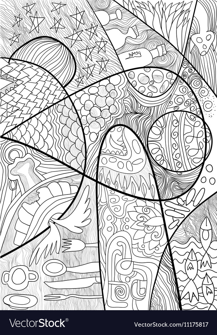 Detail Abstract Vector Line Art Nomer 40