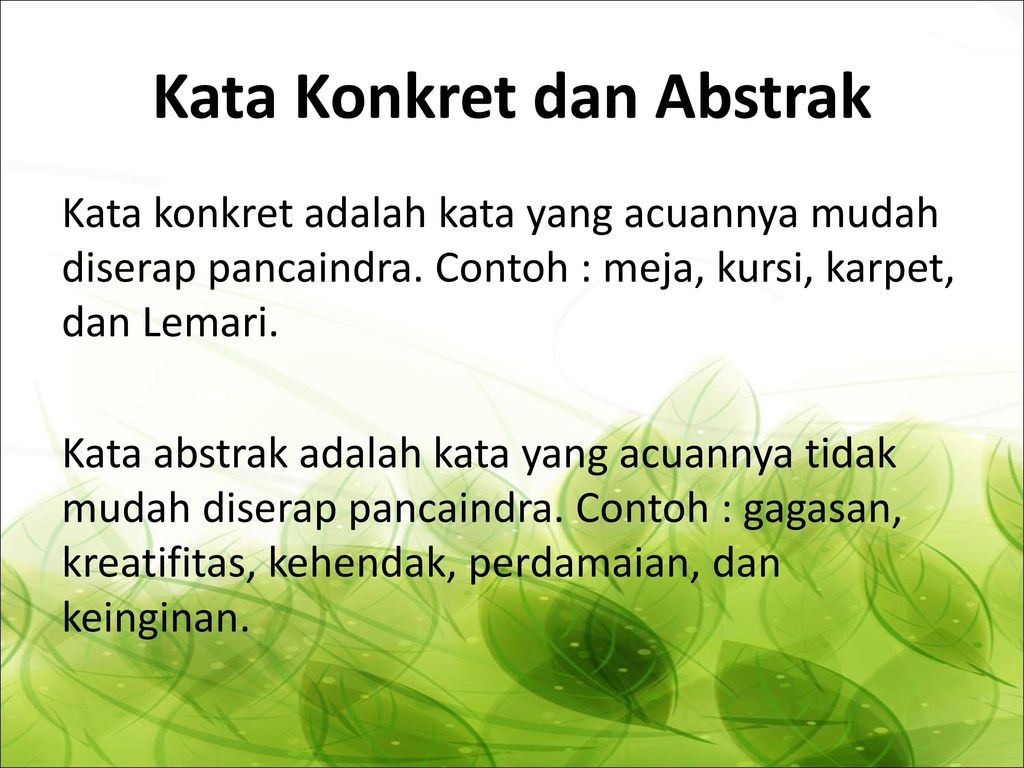 Detail Abstrak Dan Konkret Nomer 26