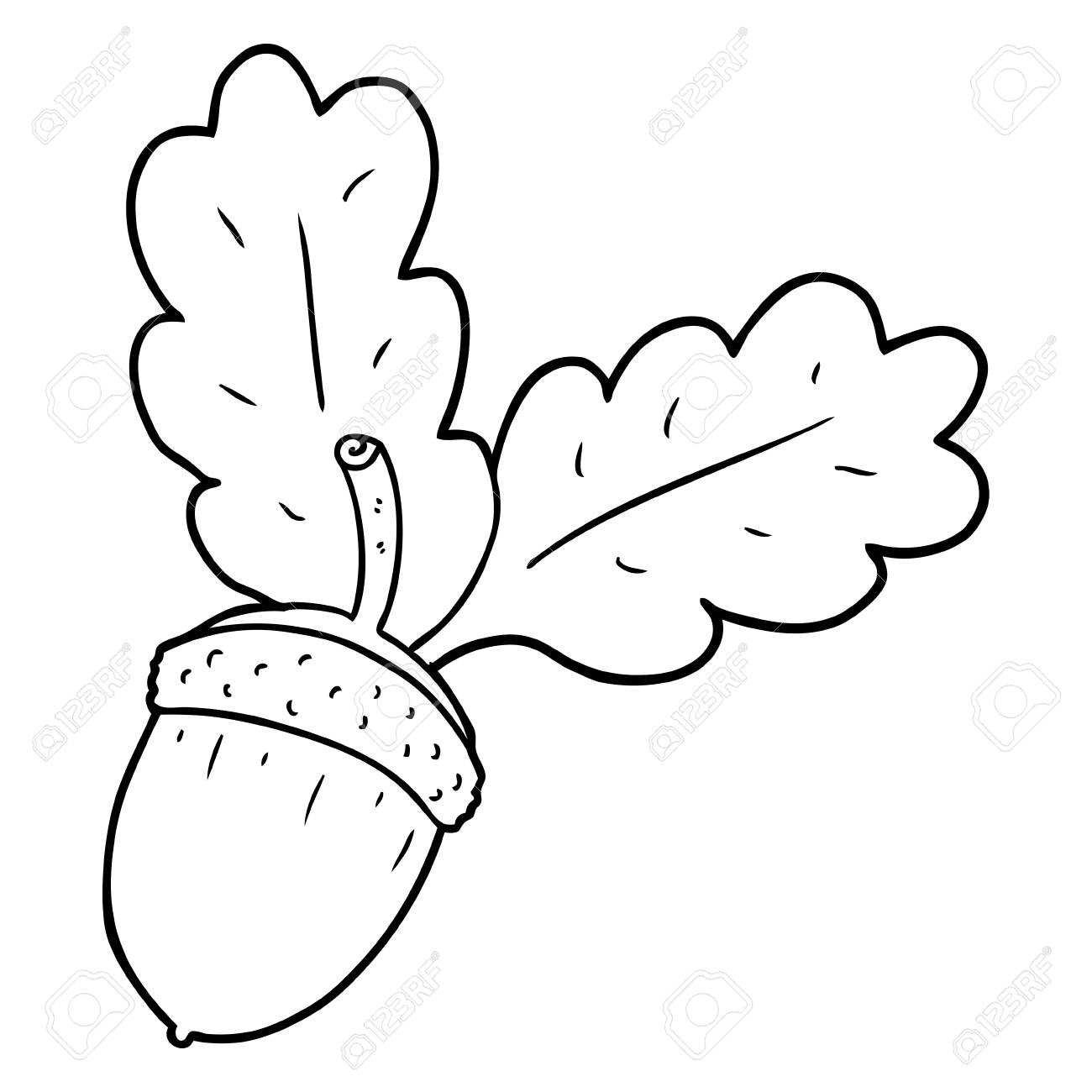 Detail Acorn Black And White Clipart Nomer 30