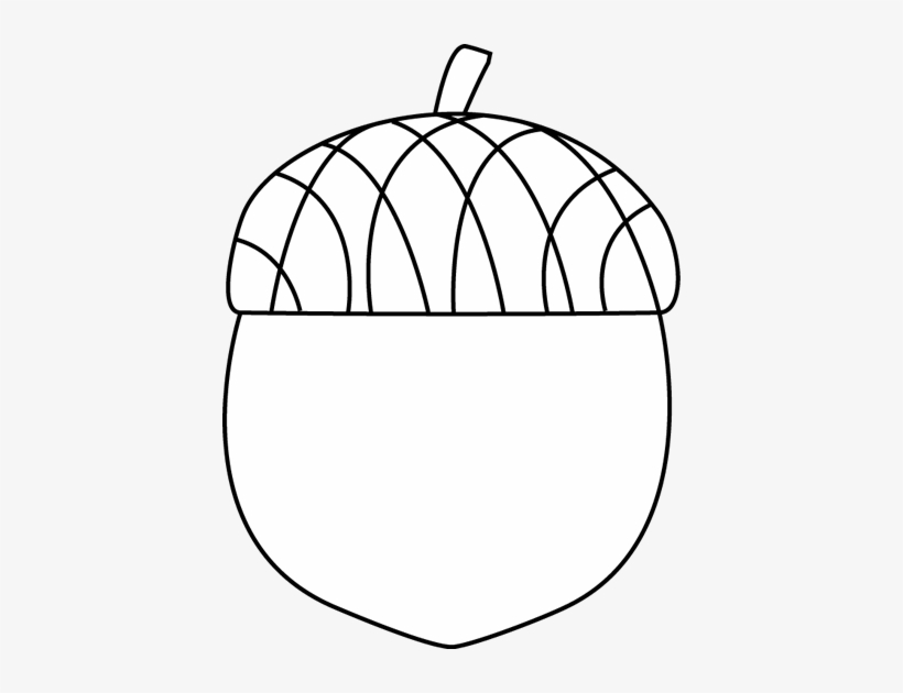 Detail Acorn Black And White Clipart Nomer 4