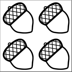 Detail Acorn Black And White Clipart Nomer 38