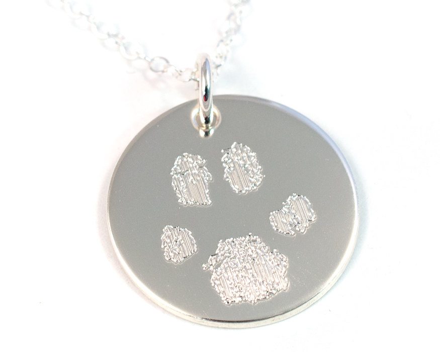 Detail Actual Paw Print Necklace Nomer 2