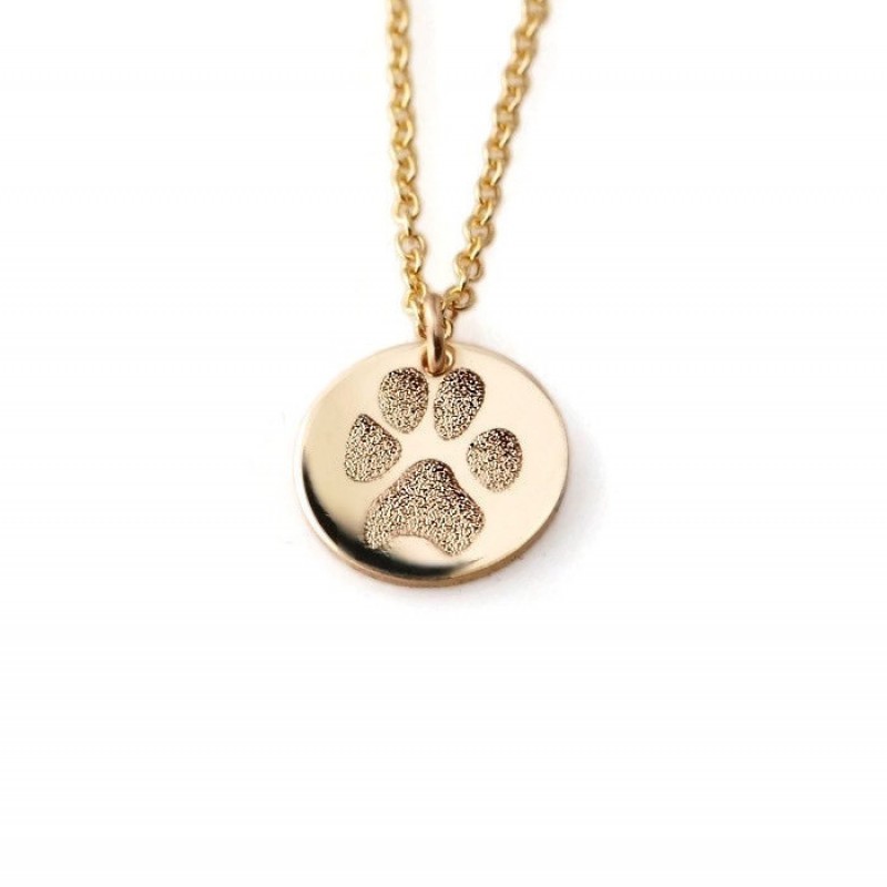 Detail Actual Paw Print Necklace Nomer 10