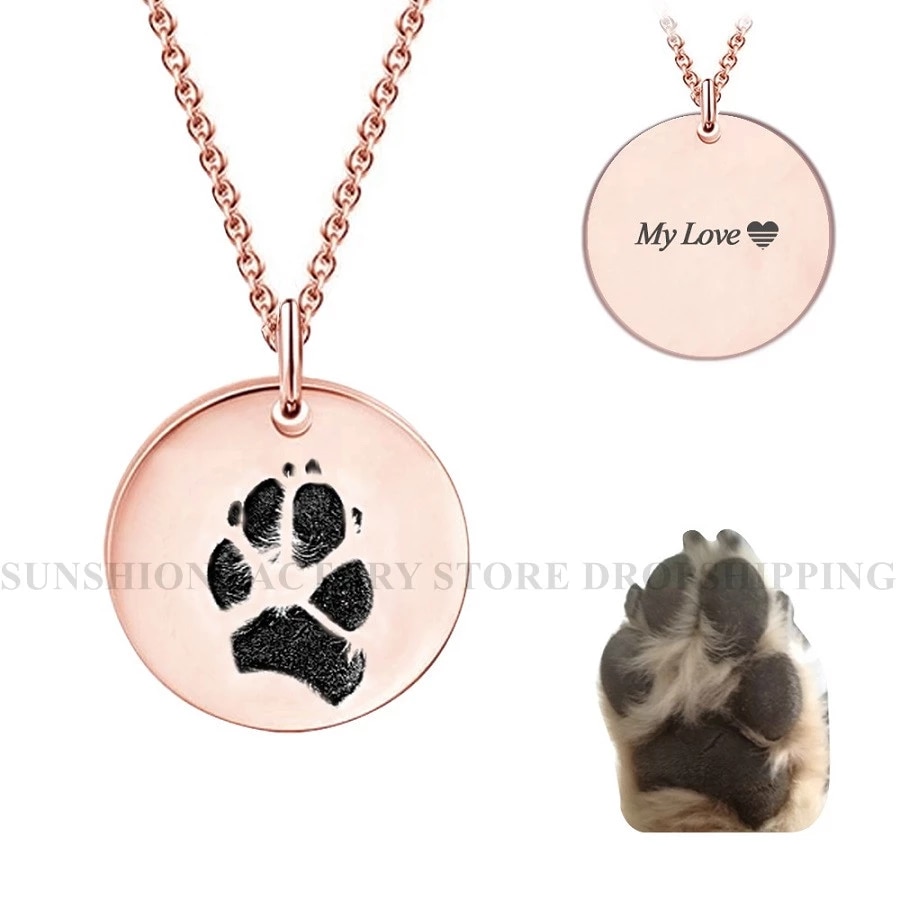 Detail Actual Paw Print Necklace Nomer 19