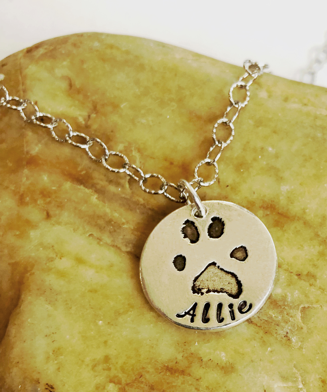 Detail Actual Paw Print Necklace Nomer 23