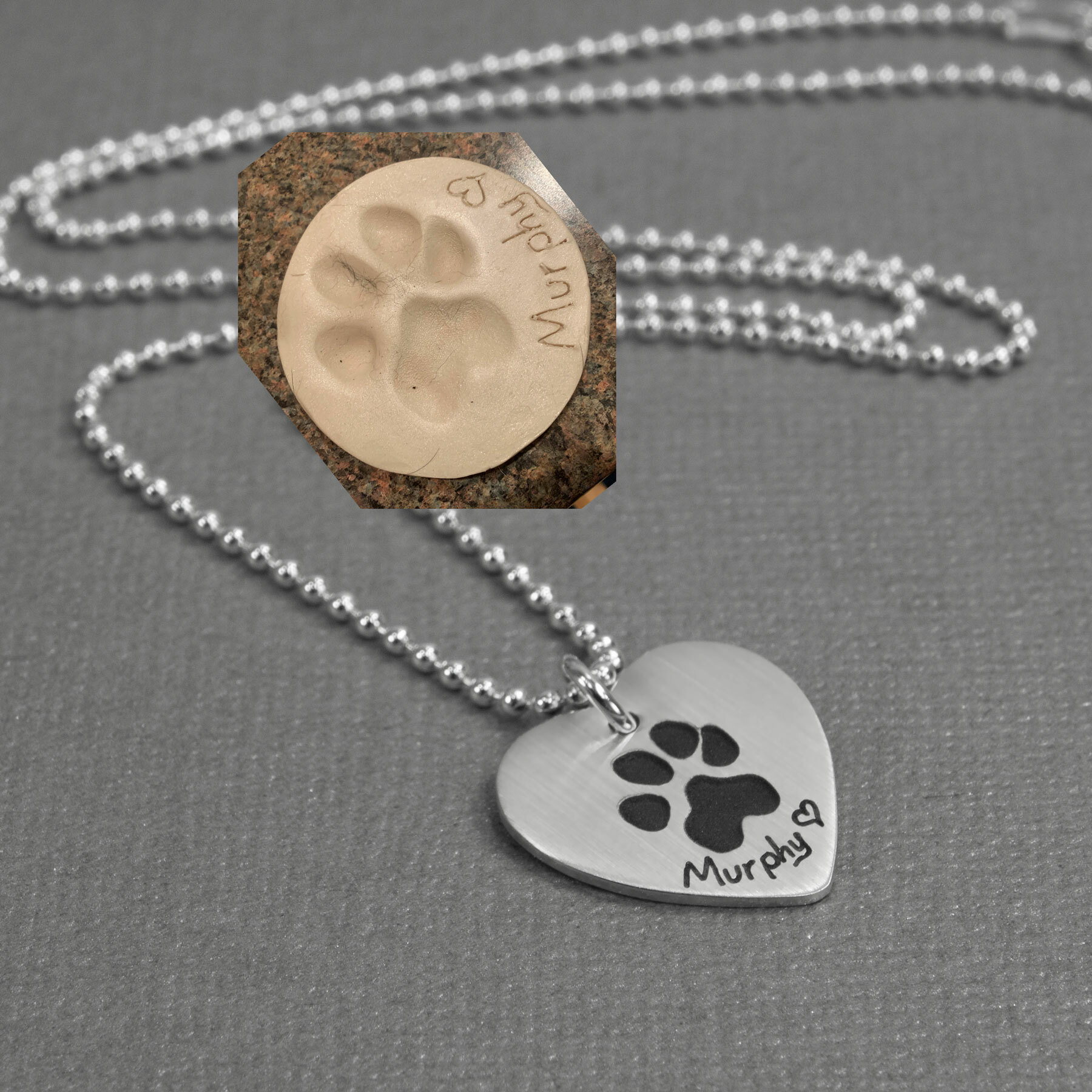 Detail Actual Paw Print Necklace Nomer 41