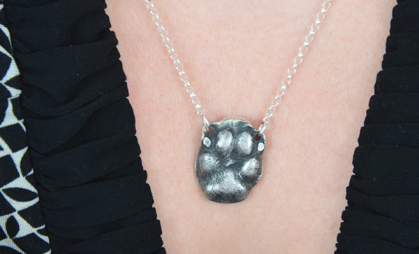 Detail Actual Paw Print Necklace Nomer 53