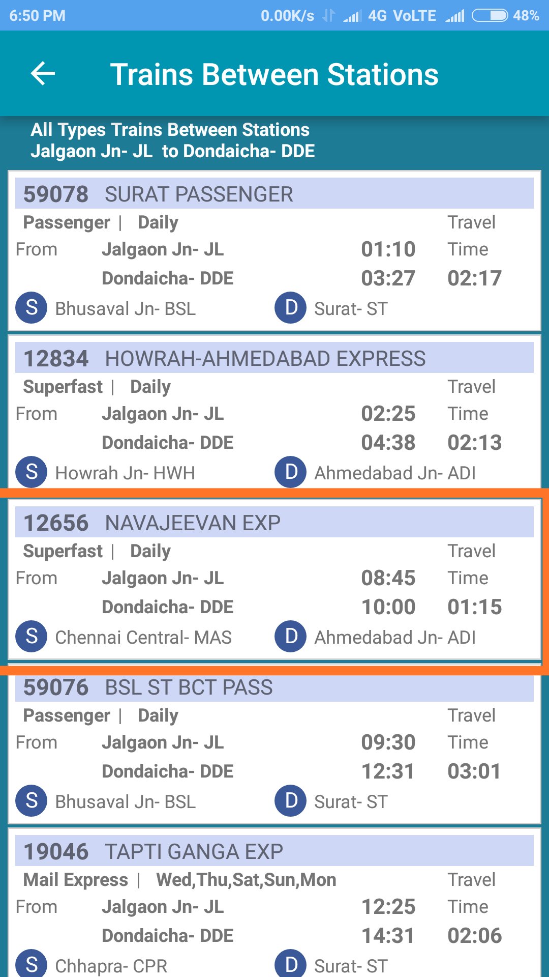 Detail Adi To Surat Train Nomer 24