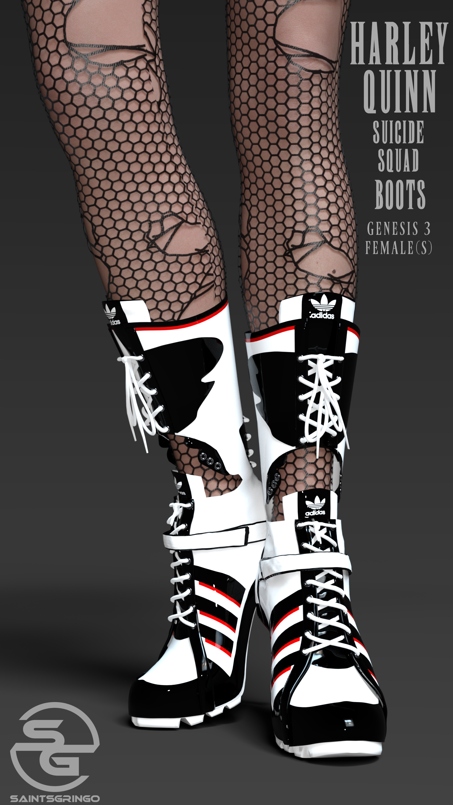 Detail Adidas Harley Quinn Boots Nomer 44