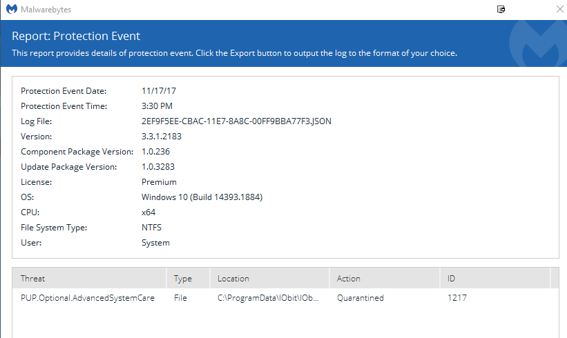 Detail Advanced Systemcare Malware Nomer 7