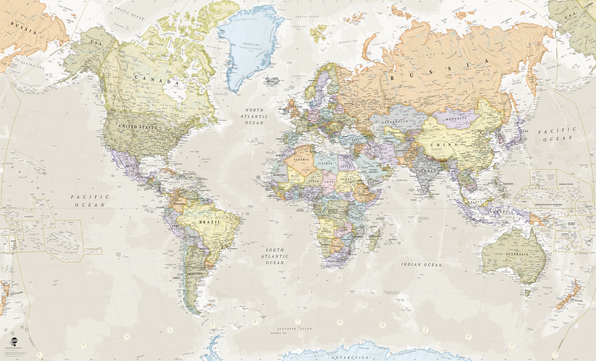 Detail Aesthetic Map Of The World Nomer 2