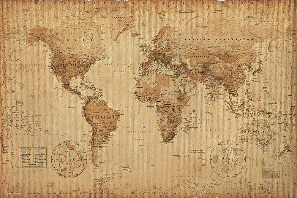 Detail Aesthetic Map Of The World Nomer 14