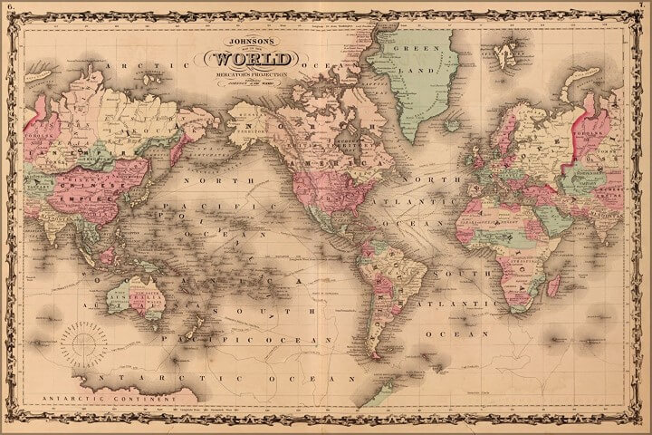 Detail Aesthetic Map Of The World Nomer 17