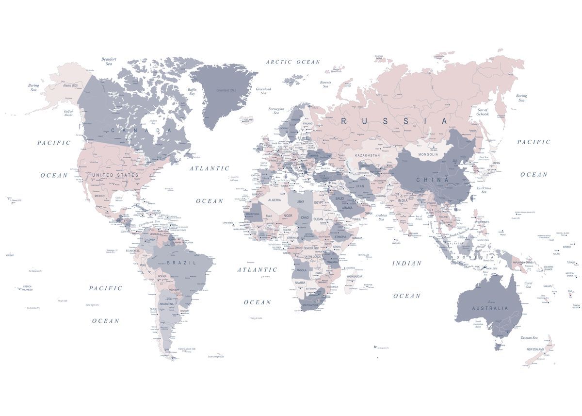 Detail Aesthetic Map Of The World Nomer 3