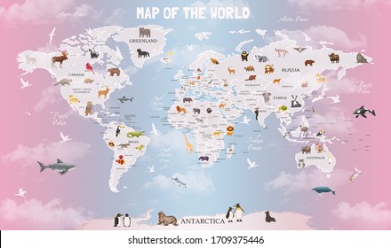 Detail Aesthetic Map Of The World Nomer 21