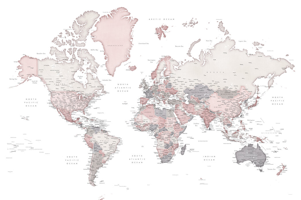 Detail Aesthetic Map Of The World Nomer 25