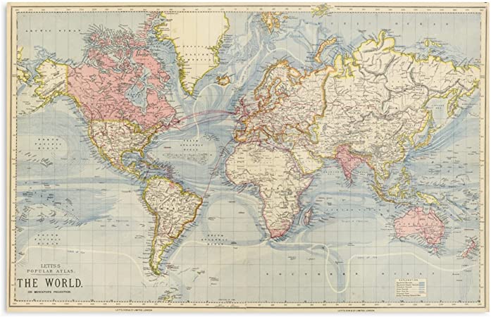 Detail Aesthetic Map Of The World Nomer 27