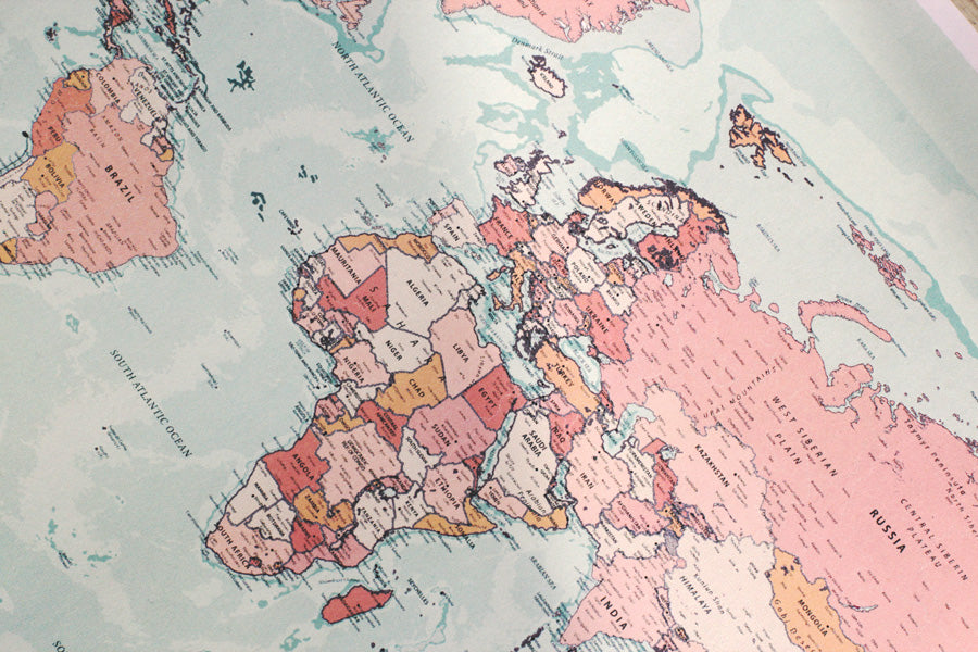 Detail Aesthetic Map Of The World Nomer 28