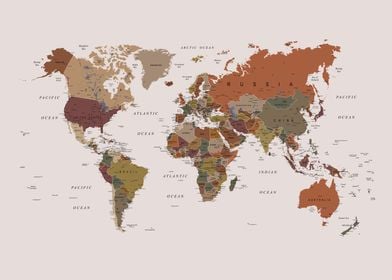 Detail Aesthetic Map Of The World Nomer 35