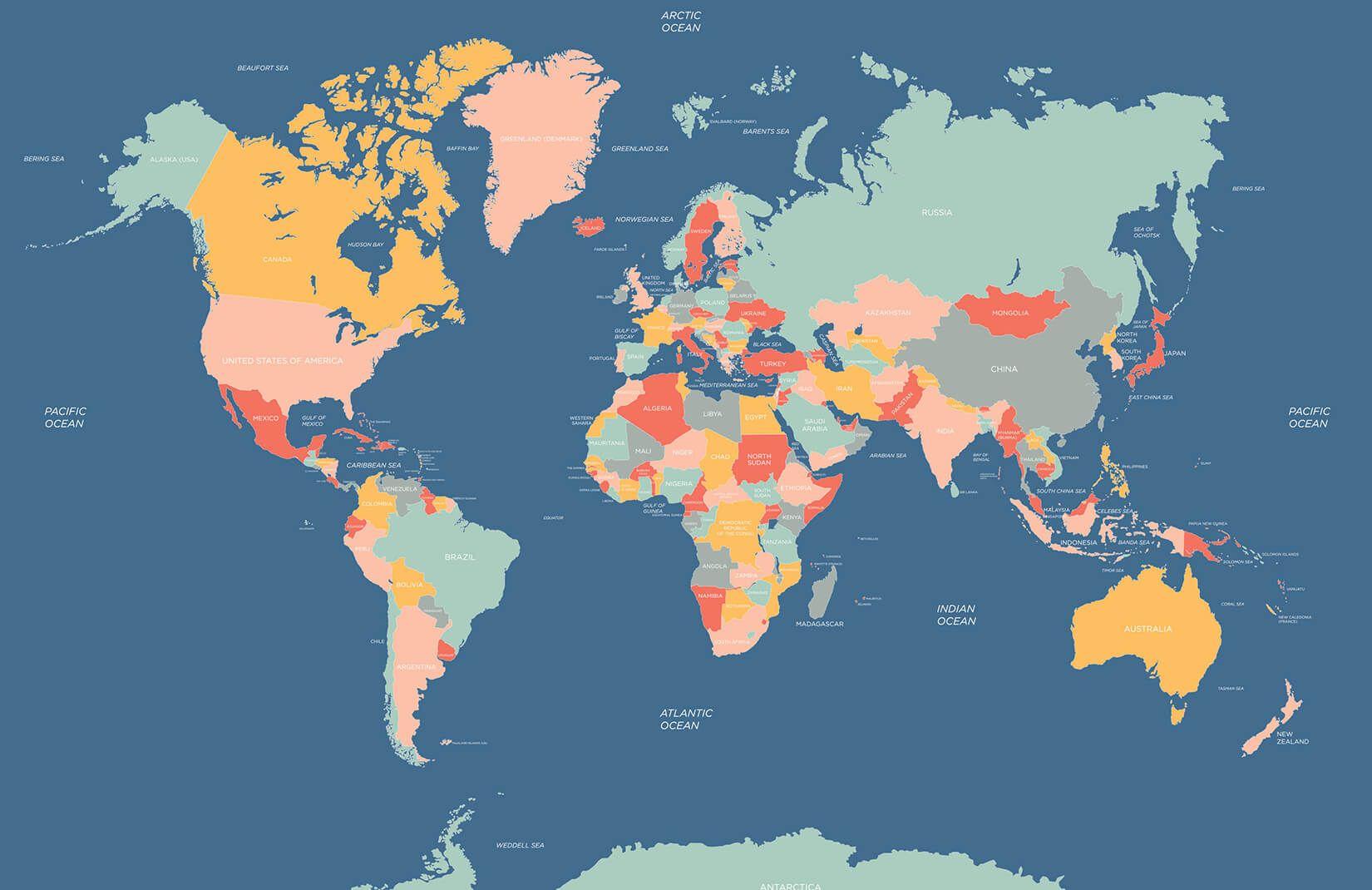 Detail Aesthetic Map Of The World Nomer 36