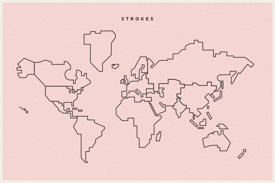 Detail Aesthetic Map Of The World Nomer 40