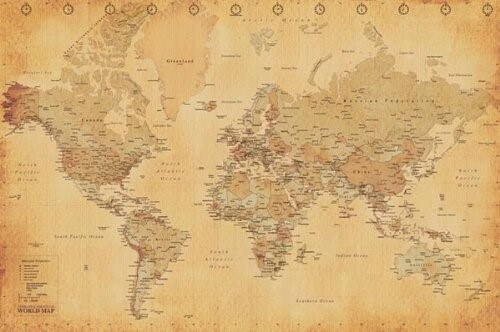 Detail Aesthetic Map Of The World Nomer 58