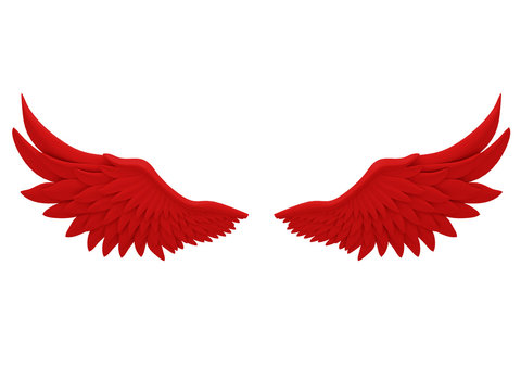 Aesthetic Red Angel Wings - KibrisPDR